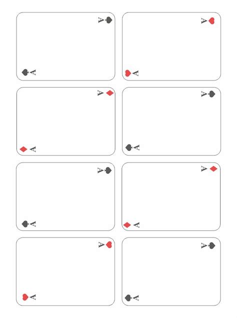 8 Best Images Of Blank Playing Card Printable Template For