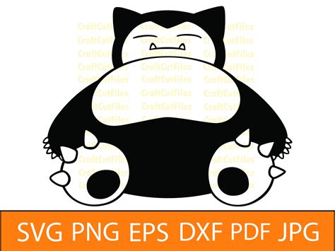 Snorlax Svg Png Dxf Pokemon Svg Snorlax Clipart Snorlax Etsy