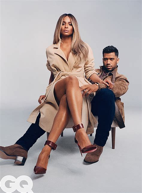 Ciaras Purple Satin Dress In ‘gq With Hubby Russell Wilson See Sexy