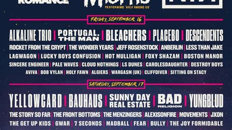 Riot Fest 2022 Lineup Mcr Misfits Nine Inch Nails Bauhaus Sunny