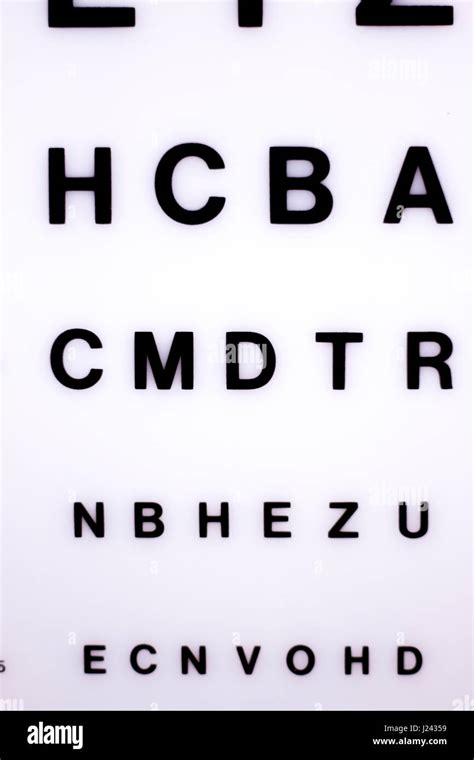 Opticians Ophthalmology And Optometry Eye Test Chart To Test Sight And
