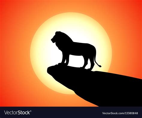 Silhouette Lion Sunset Silhouette Silhouette Painting Black
