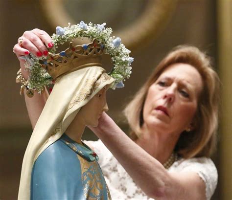 faithful honor mary in may procession at cathedral catholic philly