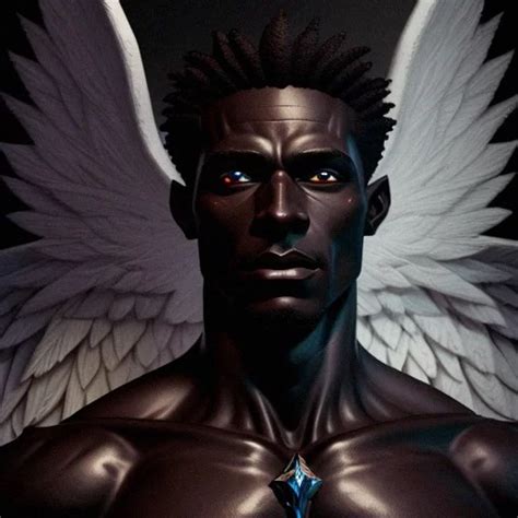 Ai Art Generator Heroic Dark Skinned Male Angel