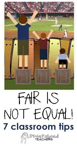 Fair Isnt Equal 7 Classroom Tips Classroom School Fun Equality