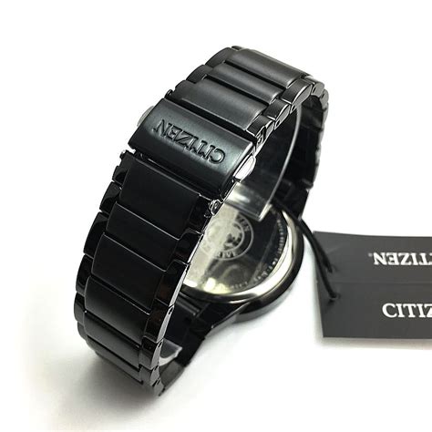 Mens Black Citizen Eco Drive Axiom Chronograph Steel Watch At2245 57e