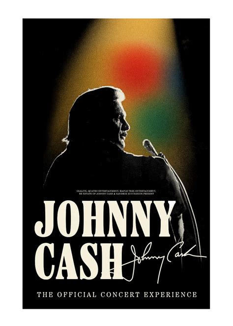 johnny cash the official concert experience 11”x17” lithograph johnny cash
