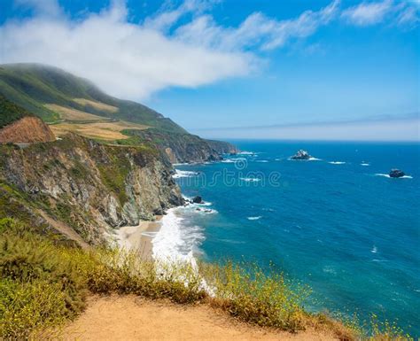Beautiful California Summer Coastal View Stock Image Image Of