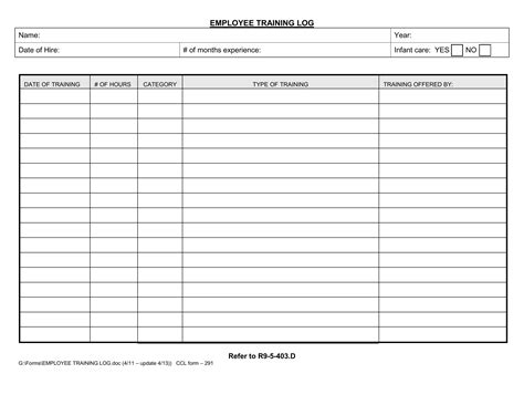 Employee Training Log Form ≡ Fill Out Printable Pdf Forms Online