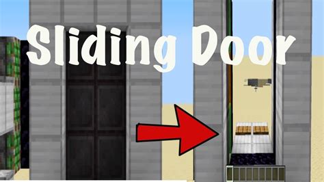 Minecraft Sliding Door Tutorial Youtube