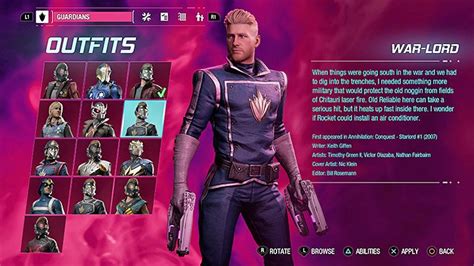 Guardians Of The Galaxy Star Lord Peter Quill Outfits