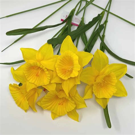 Artificial Daffodils 5 Stems Bfa Endorsed Quality Product Etsy