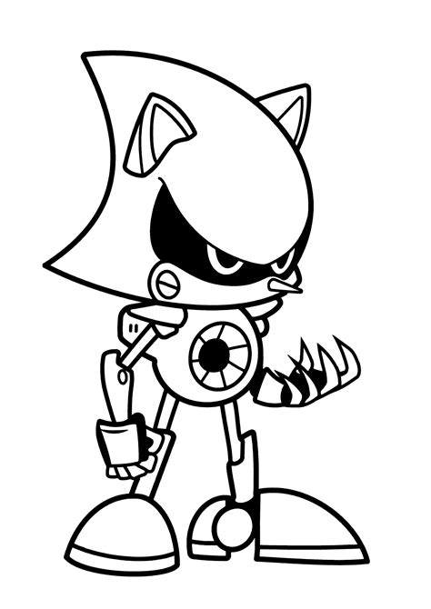 Metal Sonic Para Colorir Imprimir Desenhos