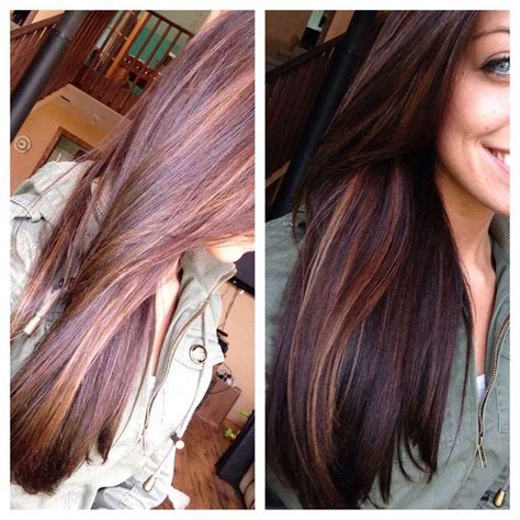 #peekaboo highlights #clairol professional #soy4plex #red #celebrity hair stylist #hair care #kiyahwright.com #hair color. PeekABoo Dark Brown | Hairstyles How To