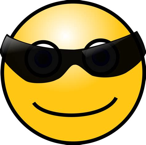 Clipart Emoticons Cool Face