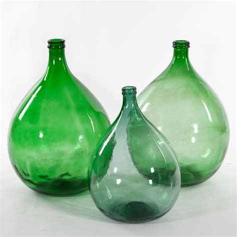 Large Vintage Green Glass Demijohn Vintage Matters