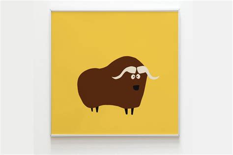 Musk Ox Poster For Kids Room Decor Printed In Sustainable Etsy