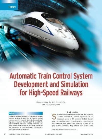 Automatic Train Control System Development And Simulation For