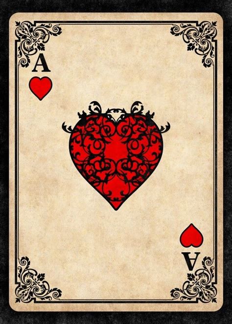 Ace Of Hearts Poster By Remus Brailoiu Displate Hearts Playing
