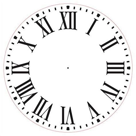 Printable Roman Numeral Clock Face Template Printable Templates