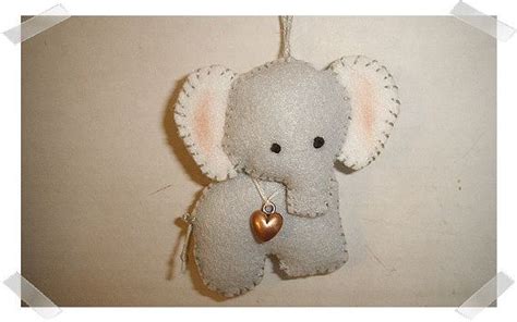 Elephant Ornament Felt Handmade Plain Or By Kathyscraftroom55 Felt
