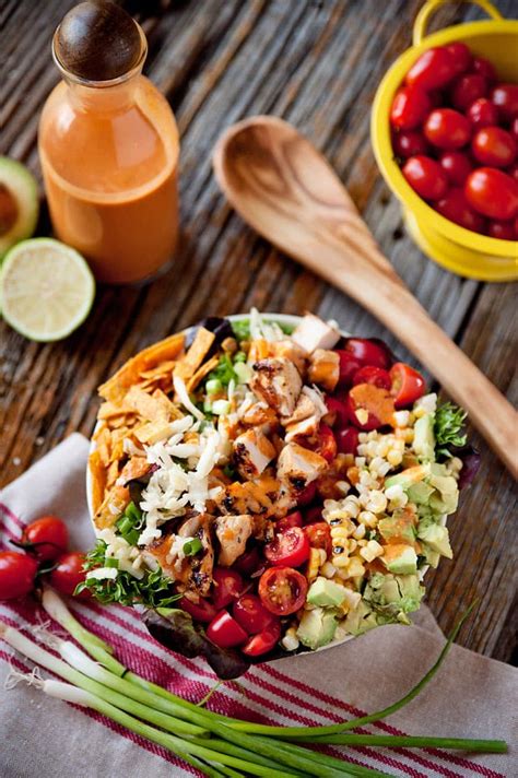 Southwest Chicken Cobb Salad With Chipotle Lime Dressing