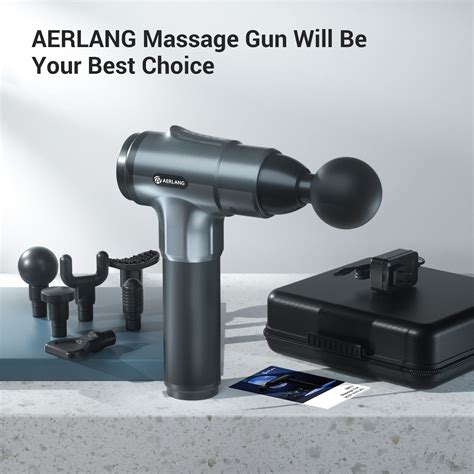 Muscle Massage Gun Portable Handheld Percussion Massager Gun With 6 Massage Headsaerlang
