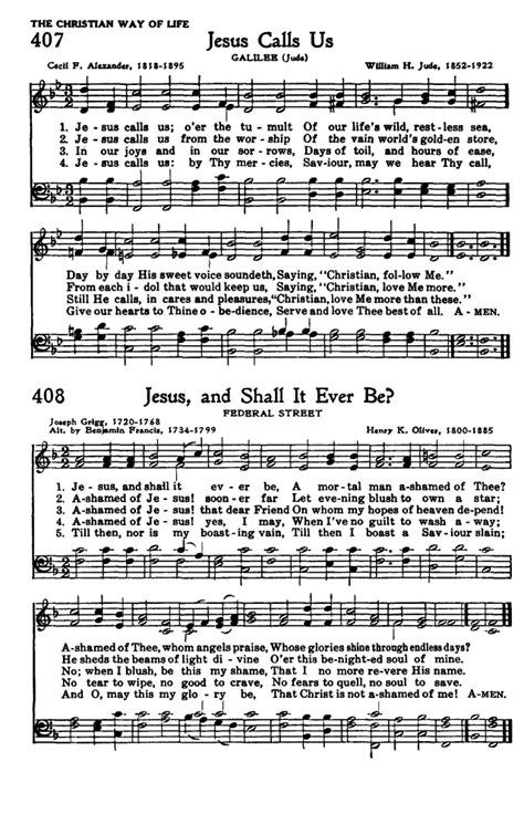 Worship And Service Hymnal For Church School And Home 407 Jesus