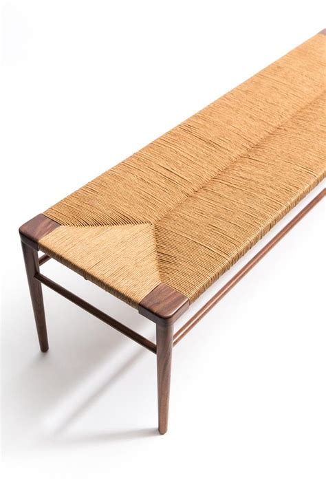Woven Rush Bench Rlb Smilow Design Furniture Upcycled Furniture