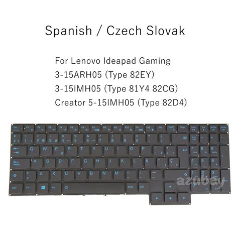 845 Blue Backlit Keyboard For Lenovo Ideapad Gaming 3 15arh05 82ey 3