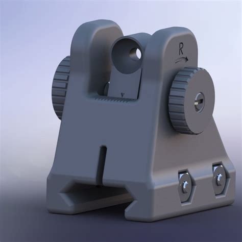 Download Free Stl File Ar15 Rear Sight • 3d Printable Object ・ Cults