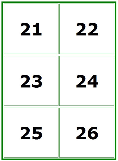 7 Best Images Of Number Cards 1 100 Printable Number Cards 1 20