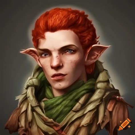 Red Haired Male Wood Elf Druid With Freckles On Craiyon