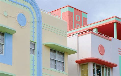 Art Deco Historic District In Miami Beach South Beach Fl