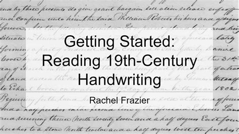 Getting Started Reading 19th Century Cursive Youtube