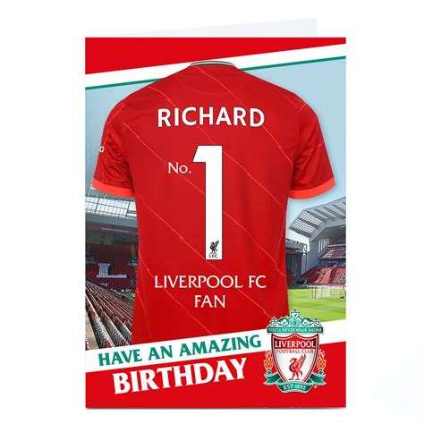 Buy Personalised Liverpool Fc Birthday Card No 1 Fan For Gbp 229