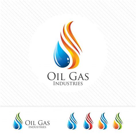 Oil Gas Logo Design With Different Colors And Shapes Suitable For Any