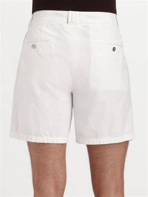 Lyst Dolce And Gabbana Linen Shorts In White For Men