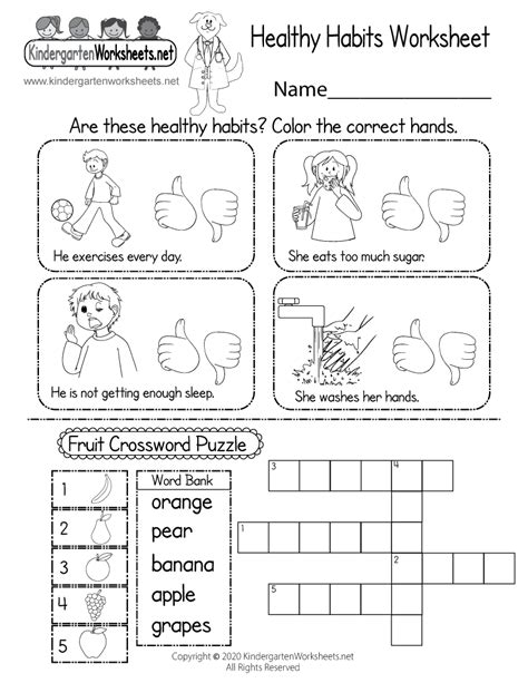 She drew yogurt (with strawberries and blueberries) and the labeled her picture. Free Printable Healthy Habits Worksheet for Kindergarten