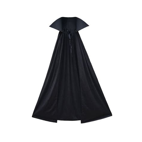 53 Long Black Cape With Stand Up Collar Halloween Etsy