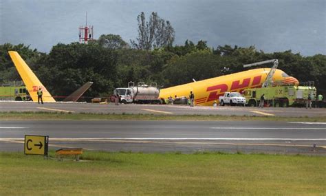 Airport Forced To Shut As Plane Splits In Half On Runway After Emergency Landing