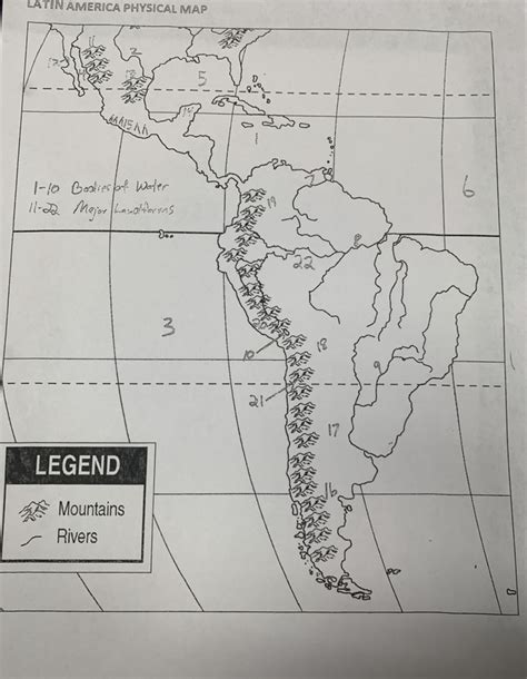 Latin America Physical Map Diagram Quizlet