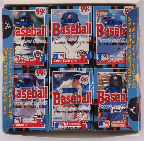 1988 Donruss Puzzle And Baseball Cards Box Of 24 Wax Packs Pristine
