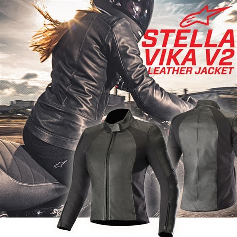 Alpinestars Vika V2 Womens Leather Motorcycle Jacket Black Motoheaven