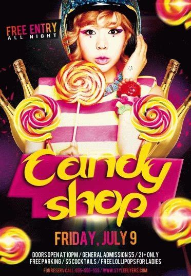 Candy Shop Psd Flyer Template 9554 Styleflyers