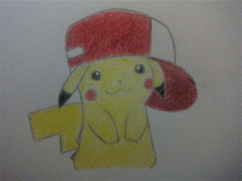 Pikachu Wearing Ashs Hat By Roxas431 On Deviantart