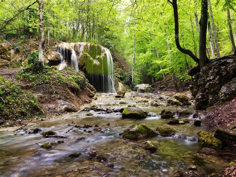 Natural Spring Waterfall — Stock Photo © Irochka 5921256