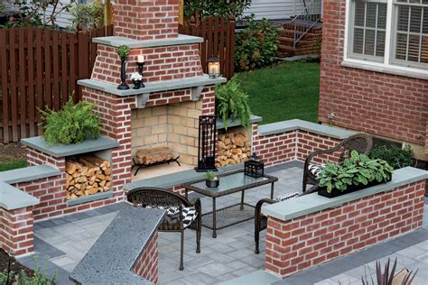 Paver And Wall Design Ideas Outdoor Fireplace Outdoor Fireplace Kits
