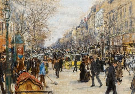 On The Grands Boulevards Paris 1890 Painting By Jean Francois