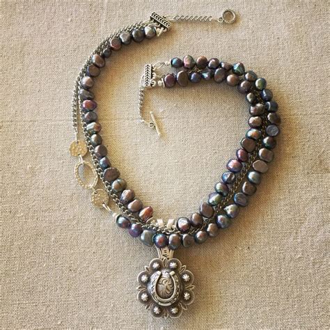 Freshwater Pearl Horseshoe Necklace By Taushamoniquejewelry
